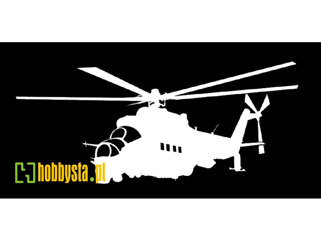 Sticker Mil Mi-24 (20cm White) - image 1 Sticker Mil Mi-24 (20cm White) - image 1
