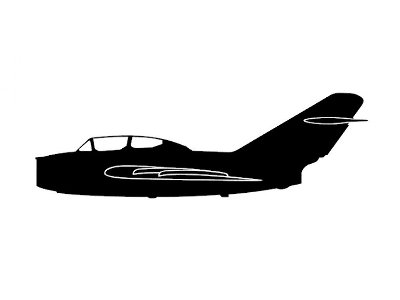 Sticker Mig-15 Uti (15cm Black) - image 1