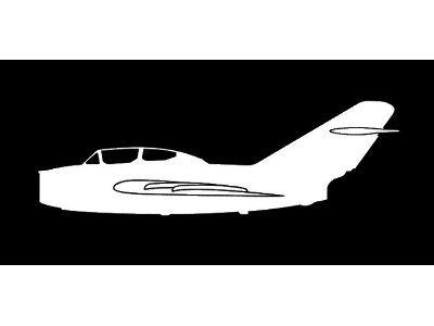 Sticker Mig-15 Uti (15cm White) - image 1