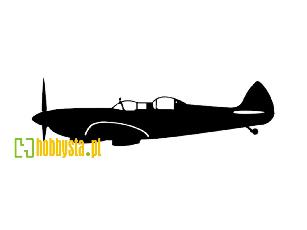 Sticker Spitfire Double Seater (15cm Black) - image 1 Sticker Spitfire Double Seater (15cm Black) - image 1