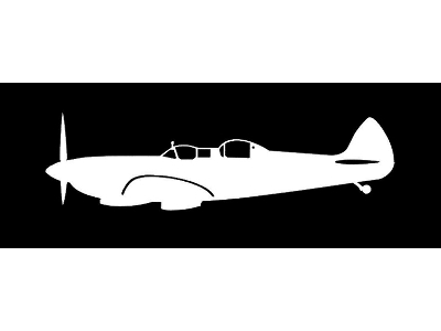 Sticker Spitfire Double Seater (15cm White) - image 1