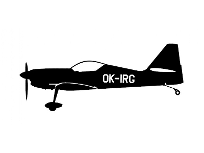 Sticker Zlin Z-50 Ok-irg (15cm Black) - image 1