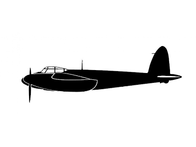 Sticker D.H.98 Mosquito (18cm Black) - image 1