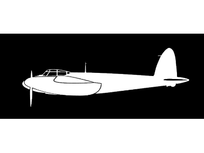 Sticker D.H.98 Mosquito (18cm White) - image 1