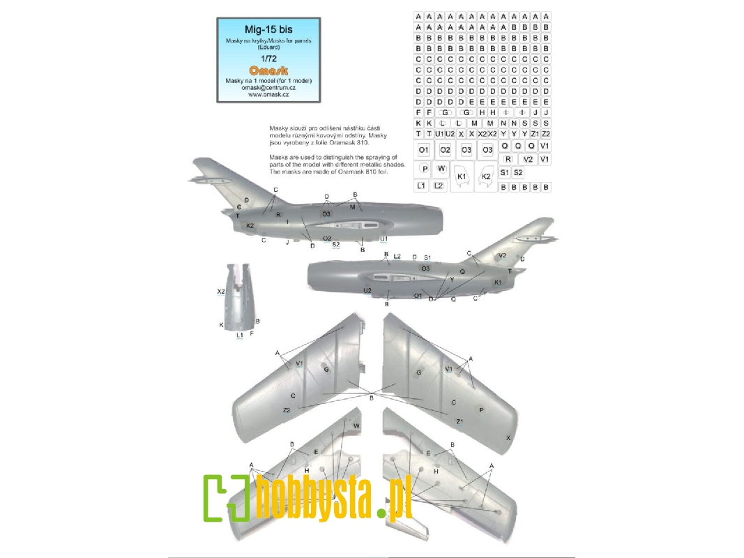 Mig-15 Bis - Masks For Panels (For Eduard Kits) - image 1 Mig-15 Bis - Masks For Panels (For Eduard Kits) - image 1