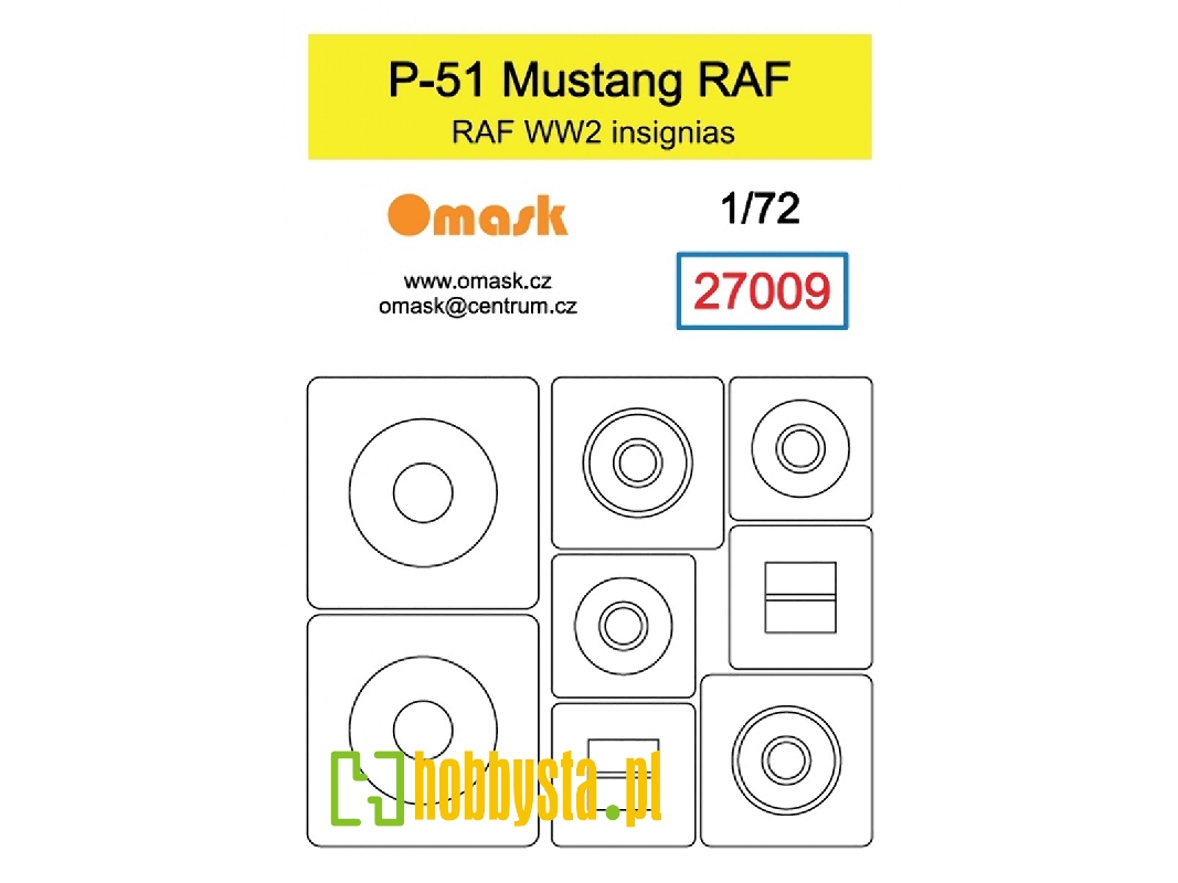 P-51 Mustang Raf Ww2 Insignias Mask - image 1