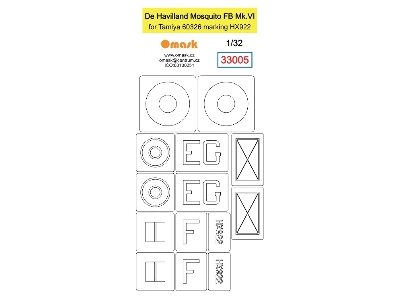 De Havilland Mosquito Fb Mk.Vi Mask (For Tamiya 60326 Marking Hx922) - image 1