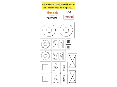 De Havilland Mosquito Fb Mk.Vi Mask (For Tamiya 60326 Marking Lr303) - image 1