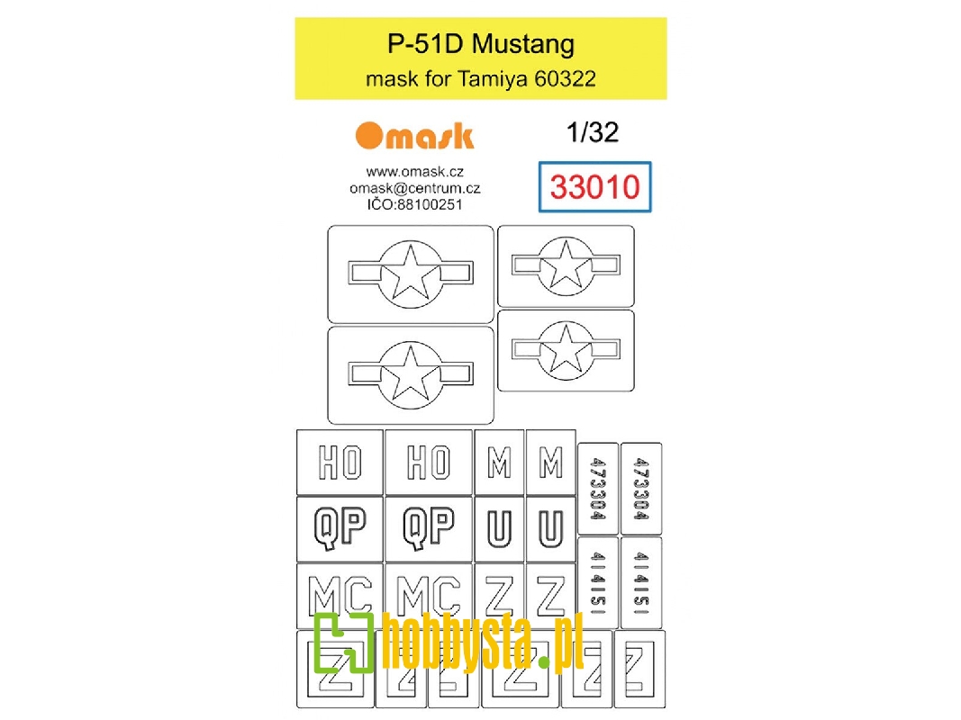 P-51d Mustang Mask (For Tamiya 60322) - image 1 P-51d Mustang Mask (For Tamiya 60322) - image 1