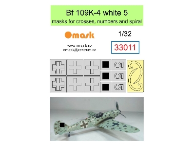 Bf 109k-4 White 5 (Masks For Crosses, Numbers And Spiral) - image 1