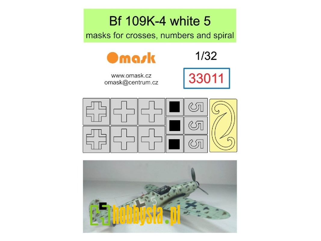 Bf 109k-4 White 5 (Masks For Crosses, Numbers And Spiral) - image 1 Bf 109k-4 White 5 (Masks For Crosses, Numbers And Spiral) - image 1