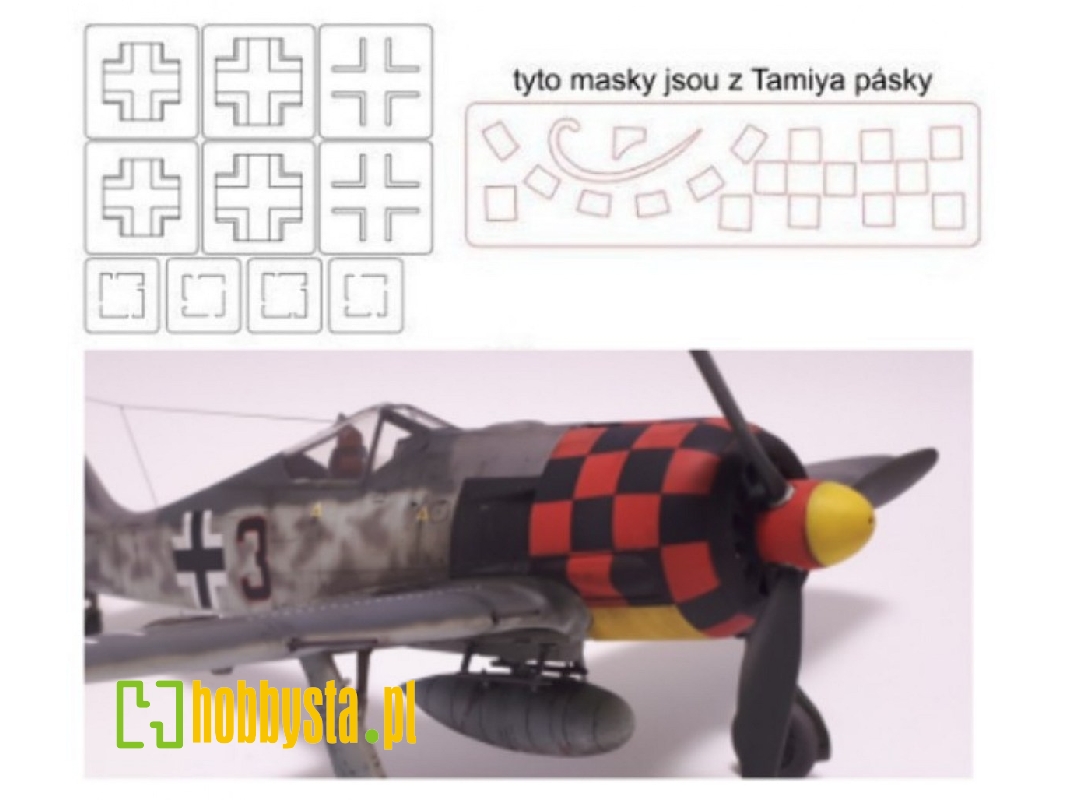 Fw 190 A-6 Checker Nose Mask (For Eduard) - image 1 Fw 190 A-6 Checker Nose Mask (For Eduard) - image 1