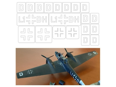 Bf 110 C Mask (For Eduard 8201, Marking E) - image 1