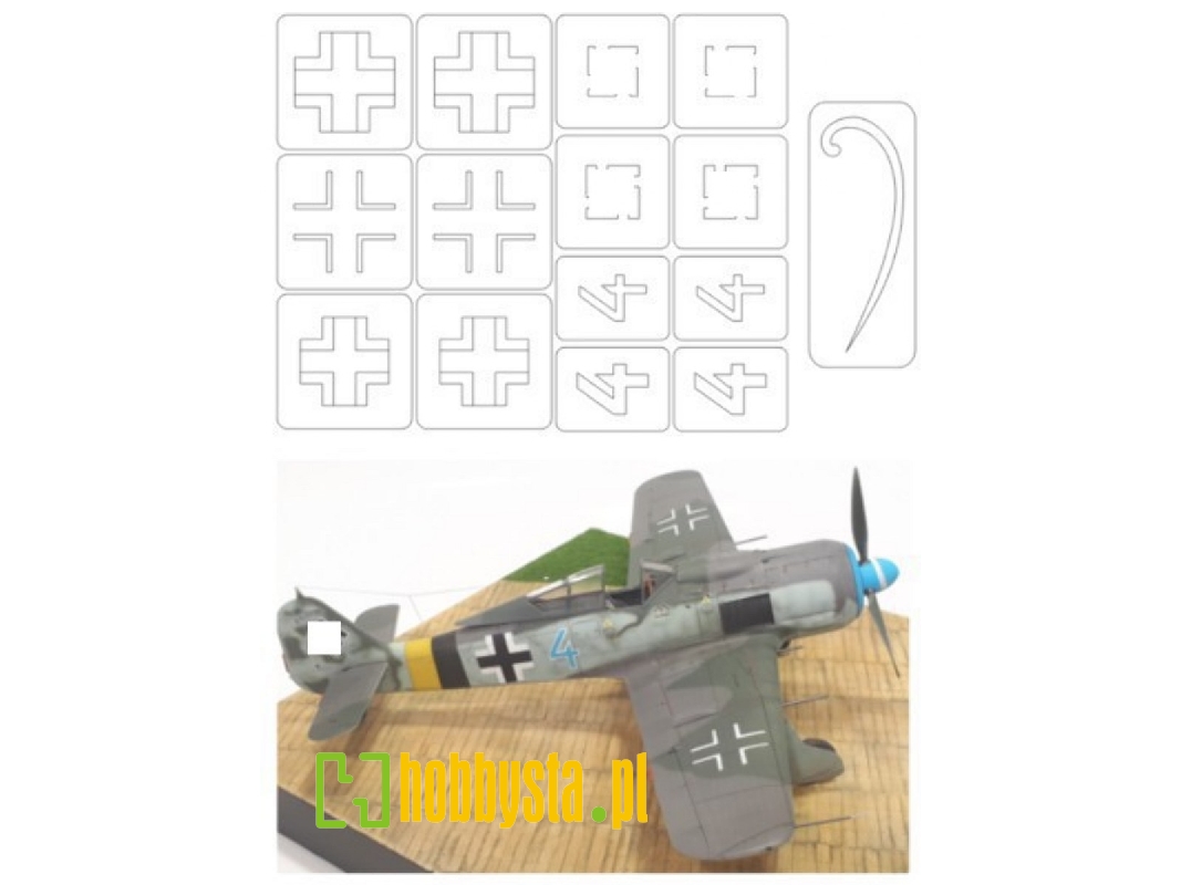 Fw 190 A-8 Mask (For Eduard 82147, Marking B) - image 1 Fw 190 A-8 Mask (For Eduard 82147, Marking B) - image 1