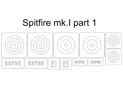 Spitfire Mk.I Mask Part 1 (For Eduard 11143 Camo A) - image 1