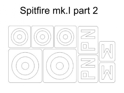 Spitfire Mk.I Mask Part 2 (For Eduard 11143 Camo B) - image 1