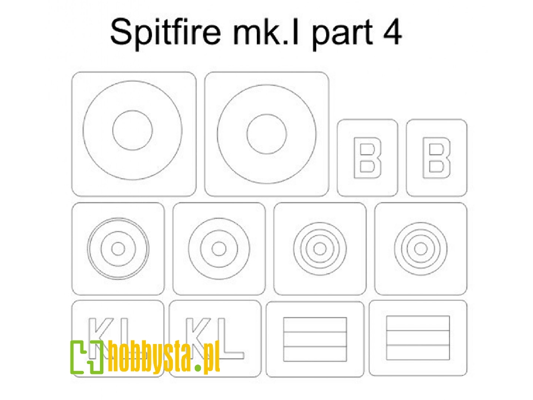 Spitfire Mk.I Mask Part 4 (For Eduard 11143 Camo E) - image 1 Spitfire Mk.I Mask Part 4 (For Eduard 11143 Camo E) - image 1