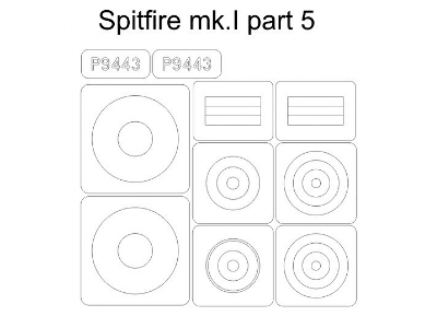 Spitfire Mk.I Mask Part 5 (For Eduard 11143 Camo F) - image 1