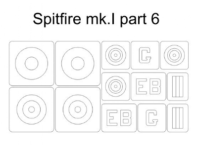 Spitfire Mk.I Mask Part 6 (For Eduard 11143 Camo H) - image 1