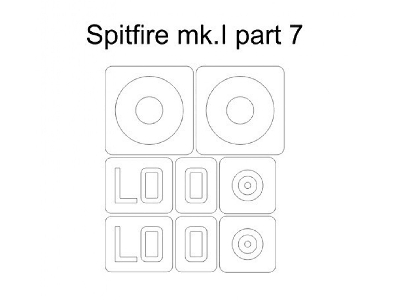 Spitfire Mk.I Mask Part 7 (For Eduard 11143 Camo D) - image 1