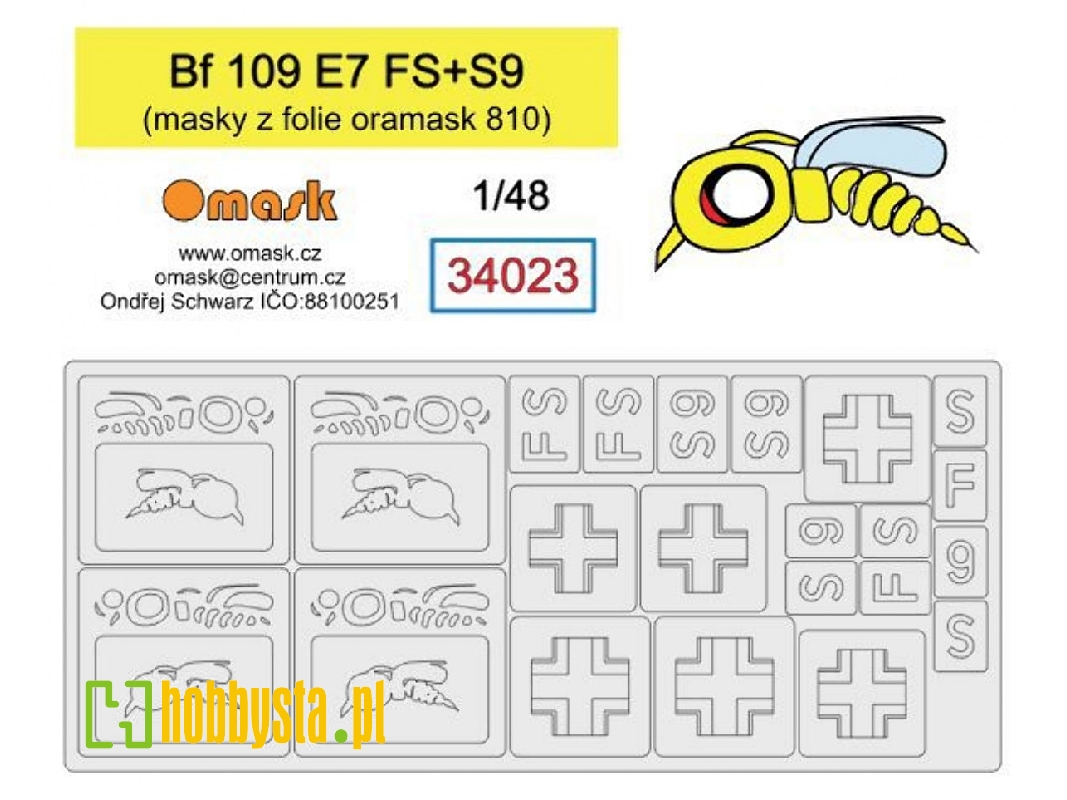 Bf 109 E7 Mask (S9+fs) - image 1 Bf 109 E7 Mask (S9+fs) - image 1