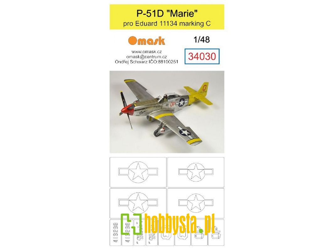 P-51d Mustang 'marie' (For Eduard 11134 Marking C) - image 1 P-51d Mustang 'marie' (For Eduard 11134 Marking C) - image 1