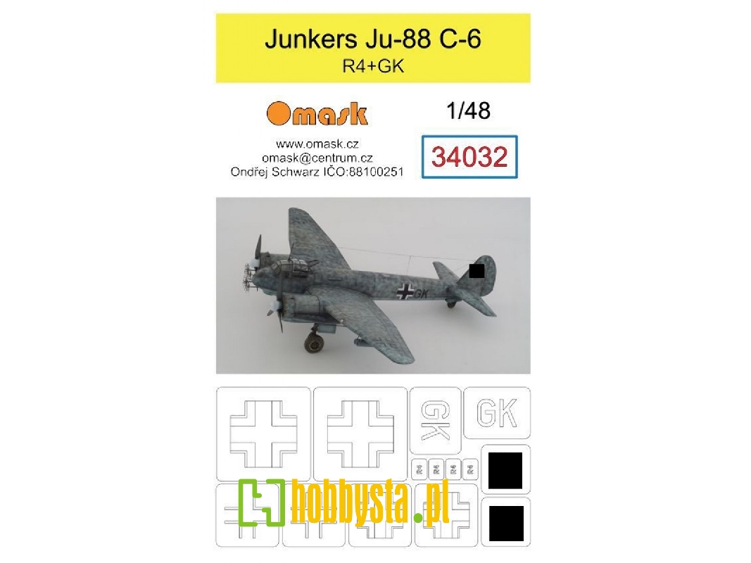 Junkers Ju-88c-6 R4+gk Mask - image 1 Junkers Ju-88c-6 R4+gk Mask - image 1