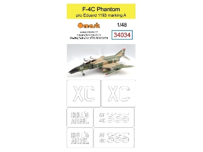 F-4c Phantom Mask (For Eduard 1193 Marking A) - image 1
