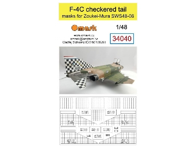 F-4c Checkered Tail Masks For Zoukei-mura Sws48-06 - image 1