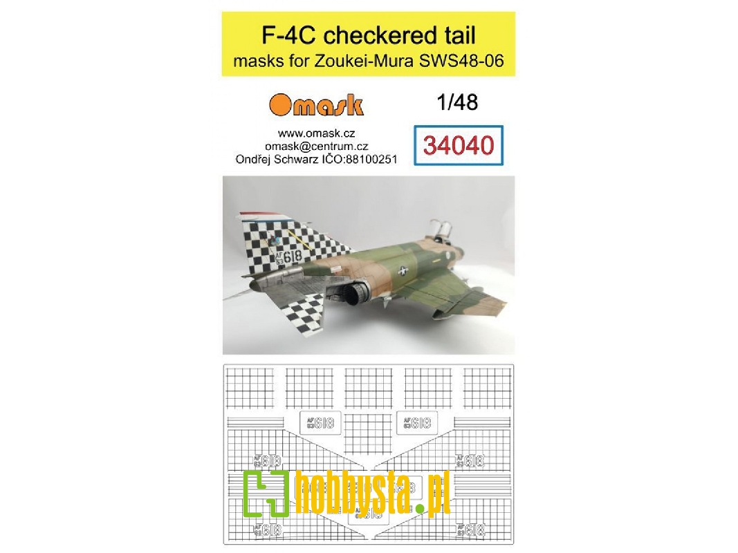 F-4c Checkered Tail Masks For Zoukei-mura Sws48-06 - image 1 F-4c Checkered Tail Masks For Zoukei-mura Sws48-06 - image 1