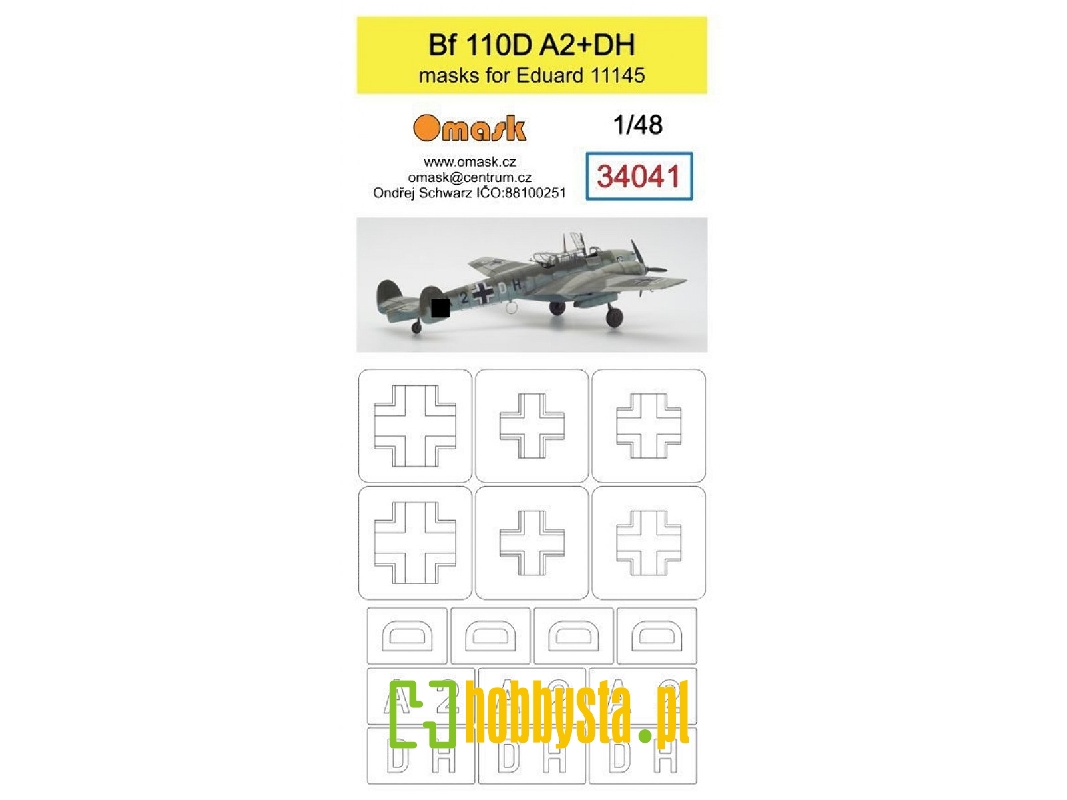 Bf 110d A2+dh Mask (For Eduard 11145) - image 1 Bf 110d A2+dh Mask (For Eduard 11145) - image 1