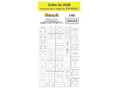 Gotha Go 242b Mask (Crosses And Codes For Icm 48225) - image 1