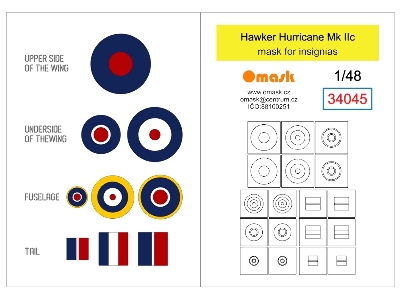 Hawker Hurricane Mk Ii C - Mask For Insignias - image 2