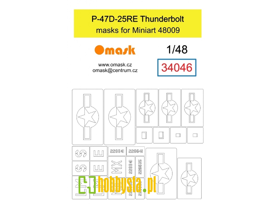 P-47d-25re Thunderbold Masks (For Miniart 48009) - image 1 P-47d-25re Thunderbold Masks (For Miniart 48009) - image 1