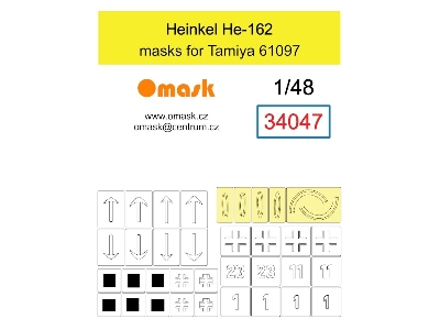 Heinkel He-162 Masks (For Tamiya 61097) - image 1