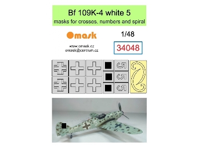 Bf 109k-4 White 5 (Masks For Crosses, Numbers And Spiral) - image 1