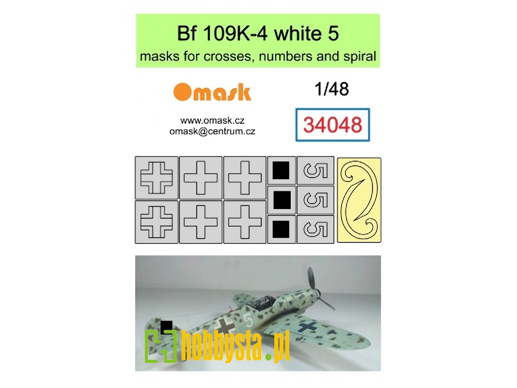 Bf 109k-4 White 5 (Masks For Crosses, Numbers And Spiral) - image 1 Bf 109k-4 White 5 (Masks For Crosses, Numbers And Spiral) - image 1