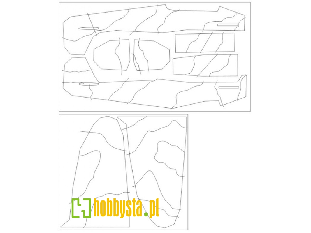 Spitfire Mk.I Camouflage Surfaces Camo H Mask (For Eduard 11143) - image 1 Spitfire Mk.I Camouflage Surfaces Camo H Mask (For Eduard 11143) - image 1