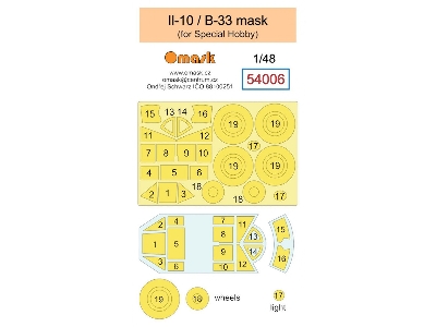 Ilyushin Il-10 / Avia B-33 Masks (For Special Hobby Kits) - image 1