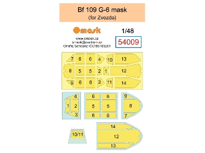 Messerschmitt Bf 109 G-6 Masks (For Zvezda Kits) - image 1