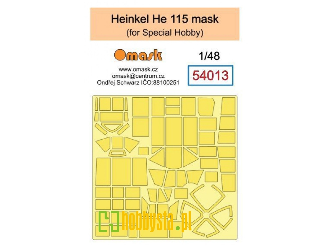 Heinkel He-115 Masks (For Special Hobby Kits) - image 1 Heinkel He-115 Masks (For Special Hobby Kits) - image 1