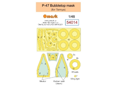 Republic P-47 Bubbletop Masks (For Tamiya Kits) - image 1
