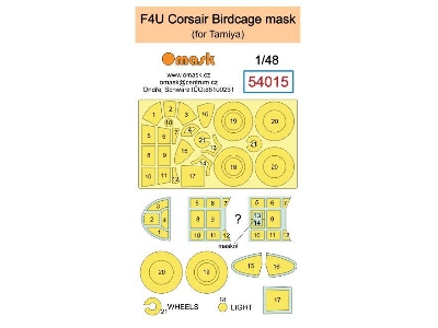 Vought F4u Corsair Birdcage Masks (For Tamiya Kits) - image 1