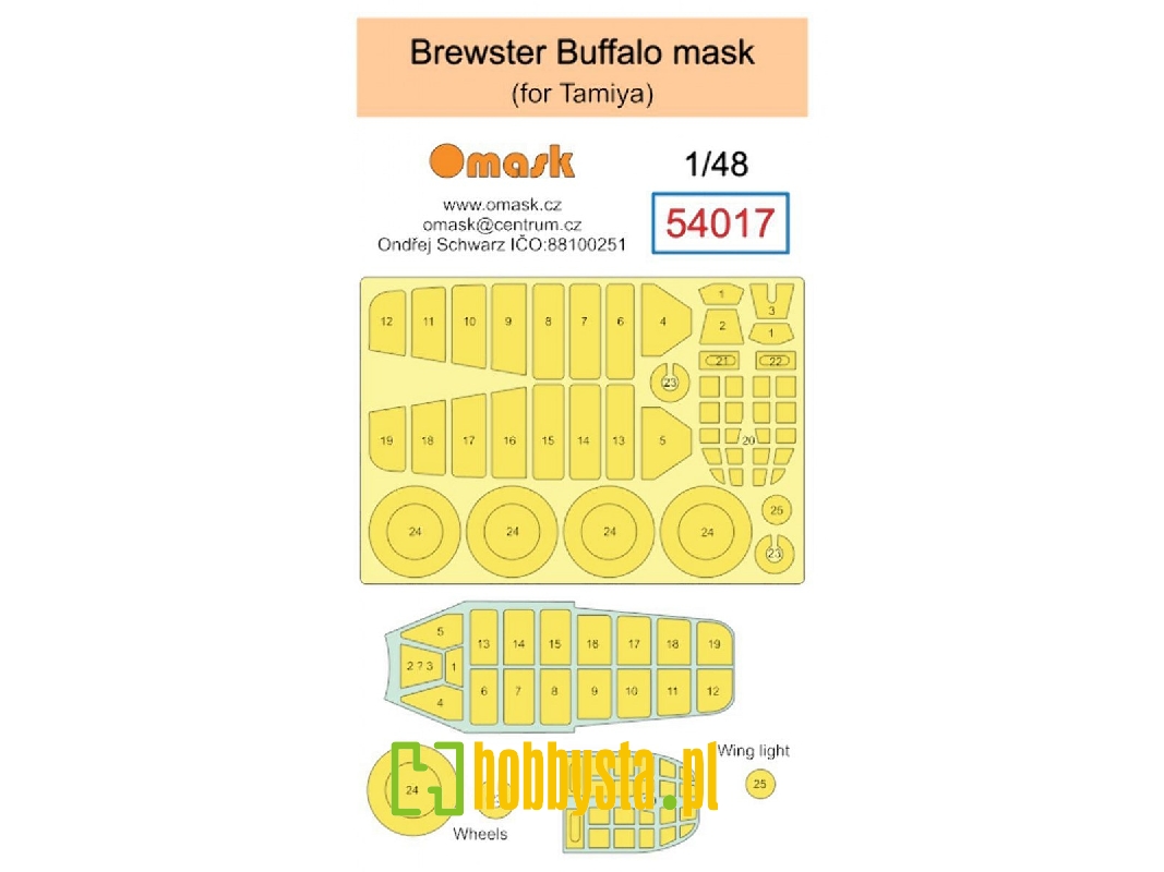 Brewster Buffalo Masks (For Tamiya Kits) - image 1 Brewster Buffalo Masks (For Tamiya Kits) - image 1