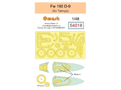 Focke-wulf Fw 190 D-9 Masks (For Tamiya Kits) - image 1