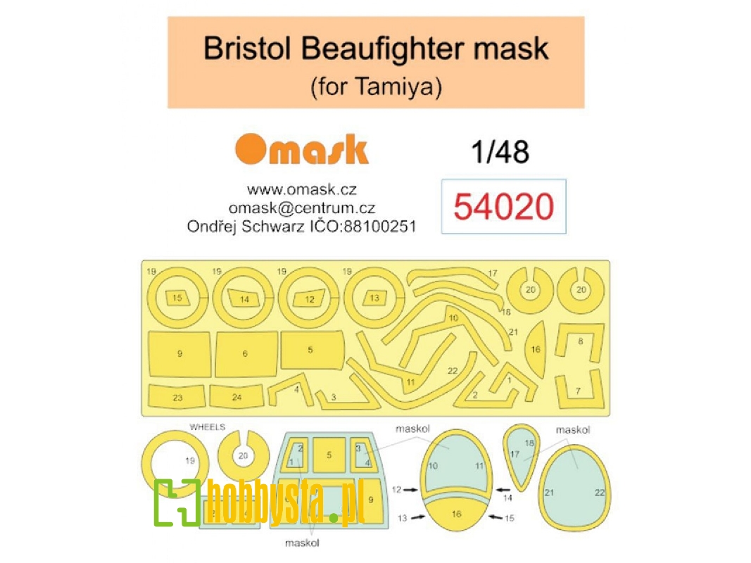 Bristol Beaufighter Masks (For Tamiya Kits) - image 1 Bristol Beaufighter Masks (For Tamiya Kits) - image 1