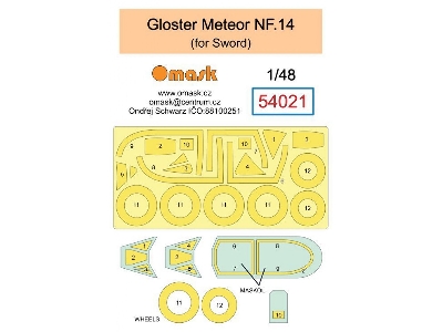 Gloster Meteor Nf.14 Masks (For Sword Kits) - image 1