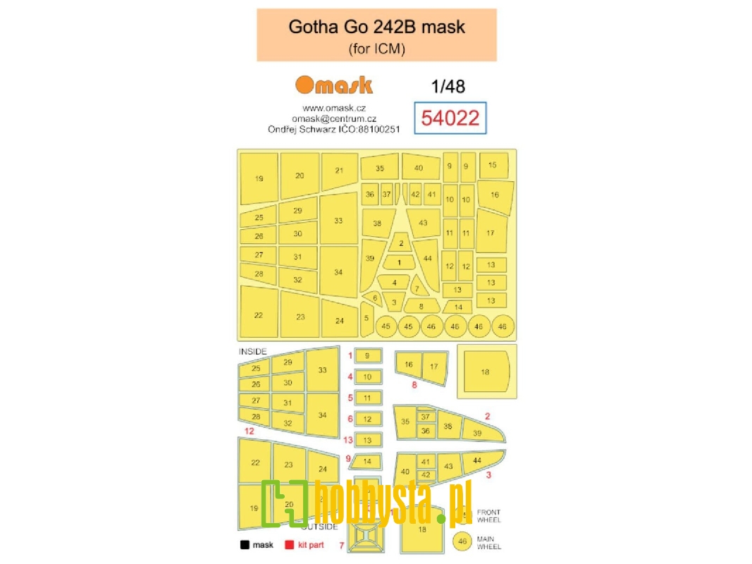 Gotha Go-242 B Mask (For Icm Kits) - image 1 Gotha Go-242 B Mask (For Icm Kits) - image 1