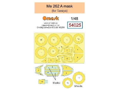 Messerschmitt Me 262 A Masks (For Tamiya Kits) - image 1