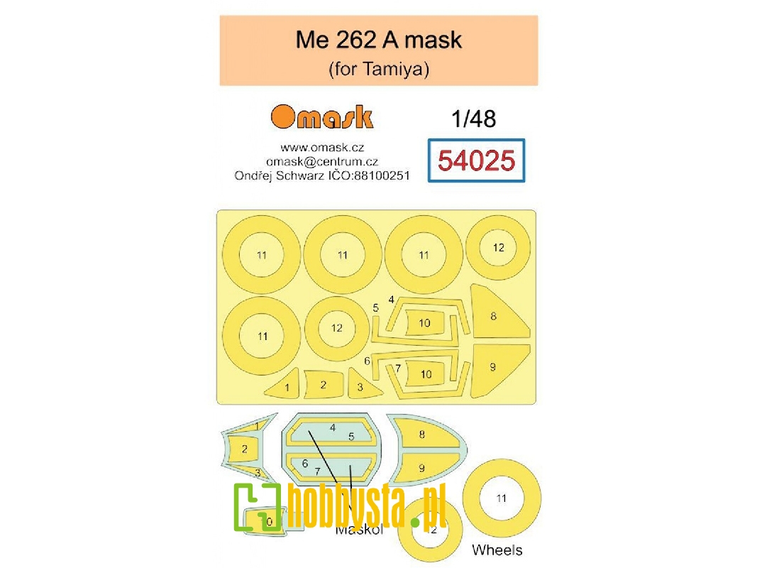 Messerschmitt Me 262 A Masks (For Tamiya Kits) - image 1